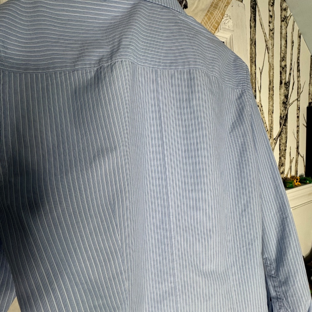 Dolce & Gabbana Light Blue Pinstripe Button-Down Shirt - Picture 6 of 15